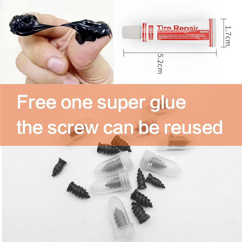 Tire Repair Nail,Self-Tapping Screw,Tire Repair Kits,Tire Screw Plug,Tire Repair Rubber Nail,Tire Fix,Suitable for