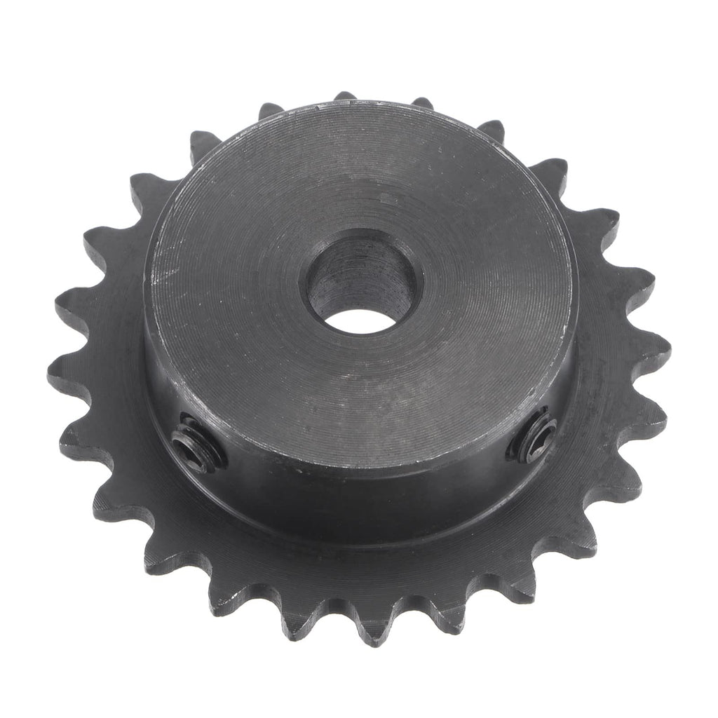 uxcell 24 Tooth Roller Sprocket B Type #25 Chain Single Strand 1/4" Pitch