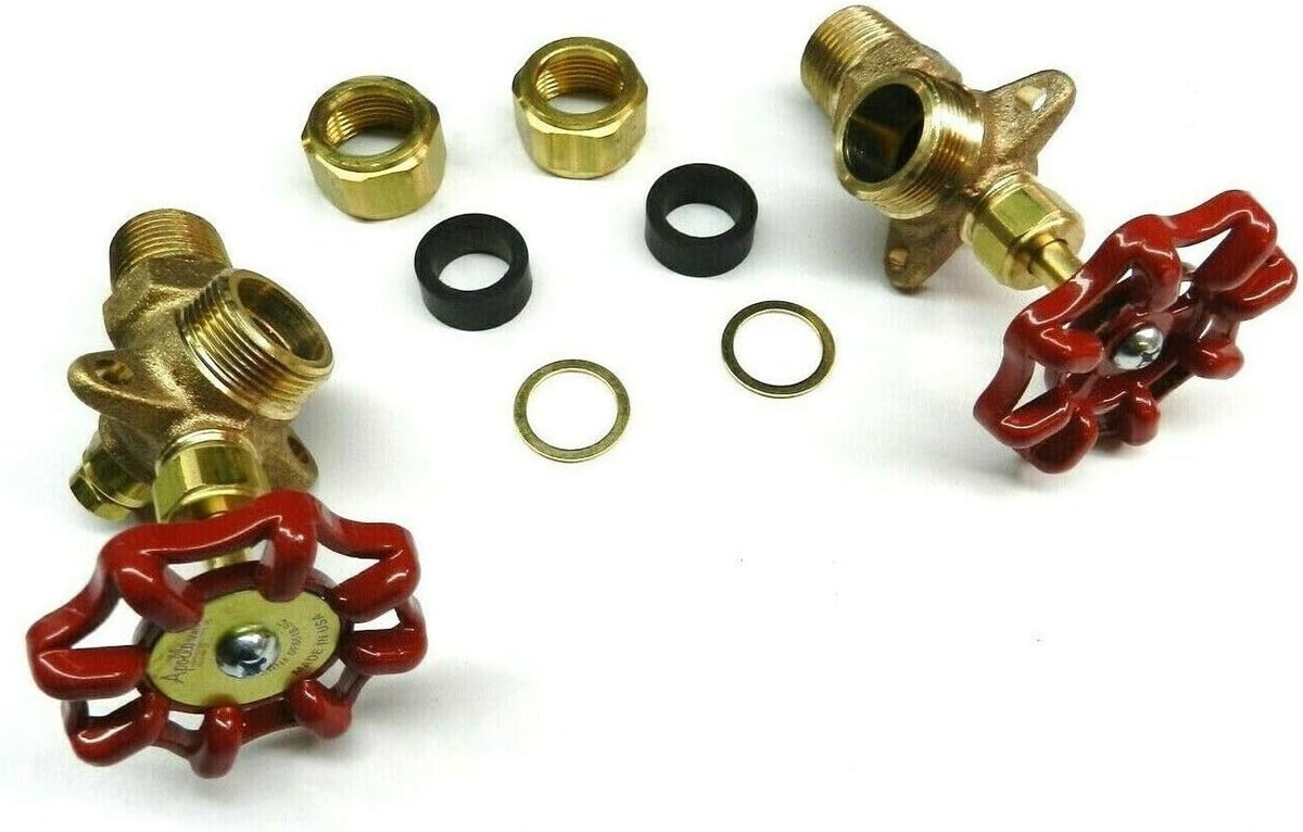 Steamer Sight Glass Water Gauge Valve Set for 5/8" Diameter Steamaster Boilers
