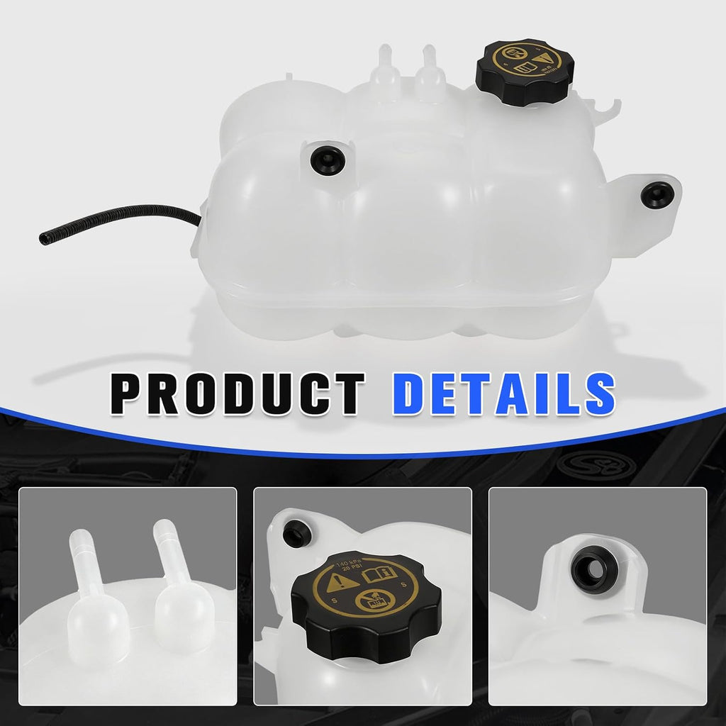 84632822 Coolant Reservoir Tank with Cap, Radiator Overflow Bottle GM3014188C Fit for Chevy/Chevrolet Silverado 1500 Suburban Tahoe, GMC Sierra 1500 Yukon, Cadillac Escalade 2019-2025