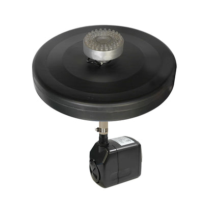 Floating Pond Fountain with RGB LED Lights, 600 GPH Pump & 40" Spray