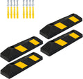 20" Rubber Parking Curb Stop, Car Stopper for Garage Parking, Heavy Duty Parking Wheel Stops for Car, Garage Bumpers
