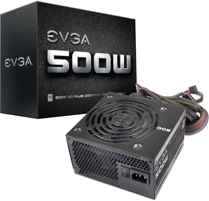 EVGA 500 W1, 80+ WHITE 500W Power Supply( 100-W1-0500-KR)