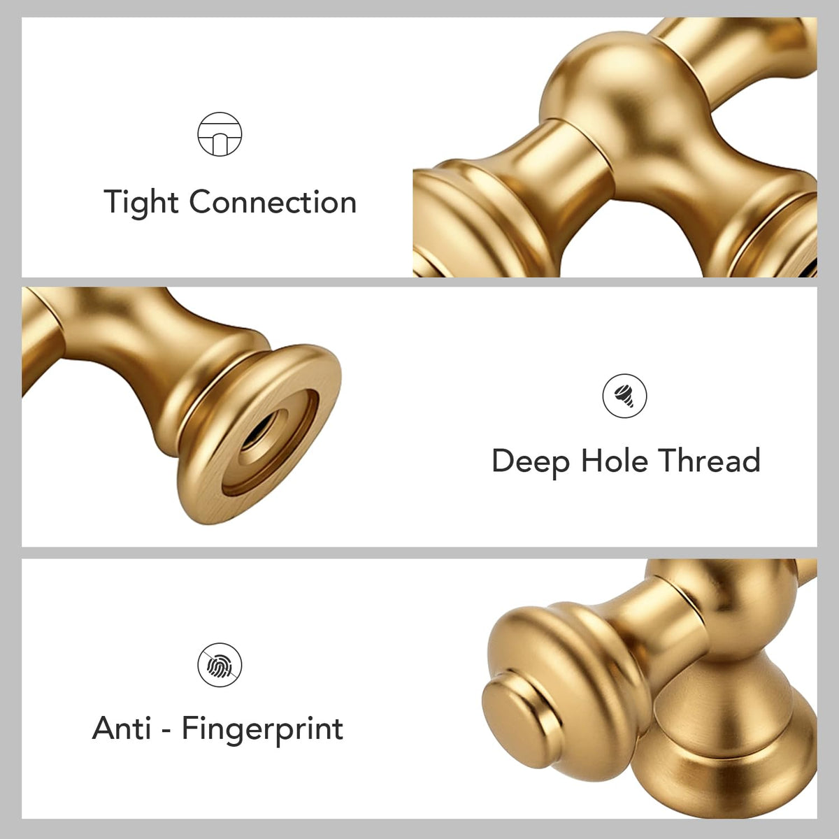 Champagne Bronze Cabinet Pulls Drawer Pulls, 3-3/4 Inch, 6 Pack