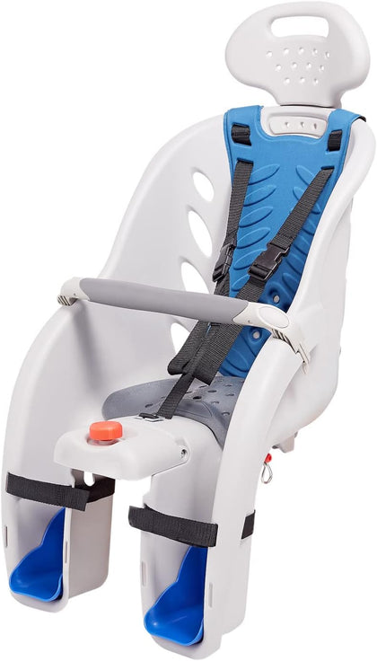 Deluxe Child Bike Carrier, Seats one Kid Ages 1+, Frame Mount, Adjustable Safety Harness, Quick Release Design