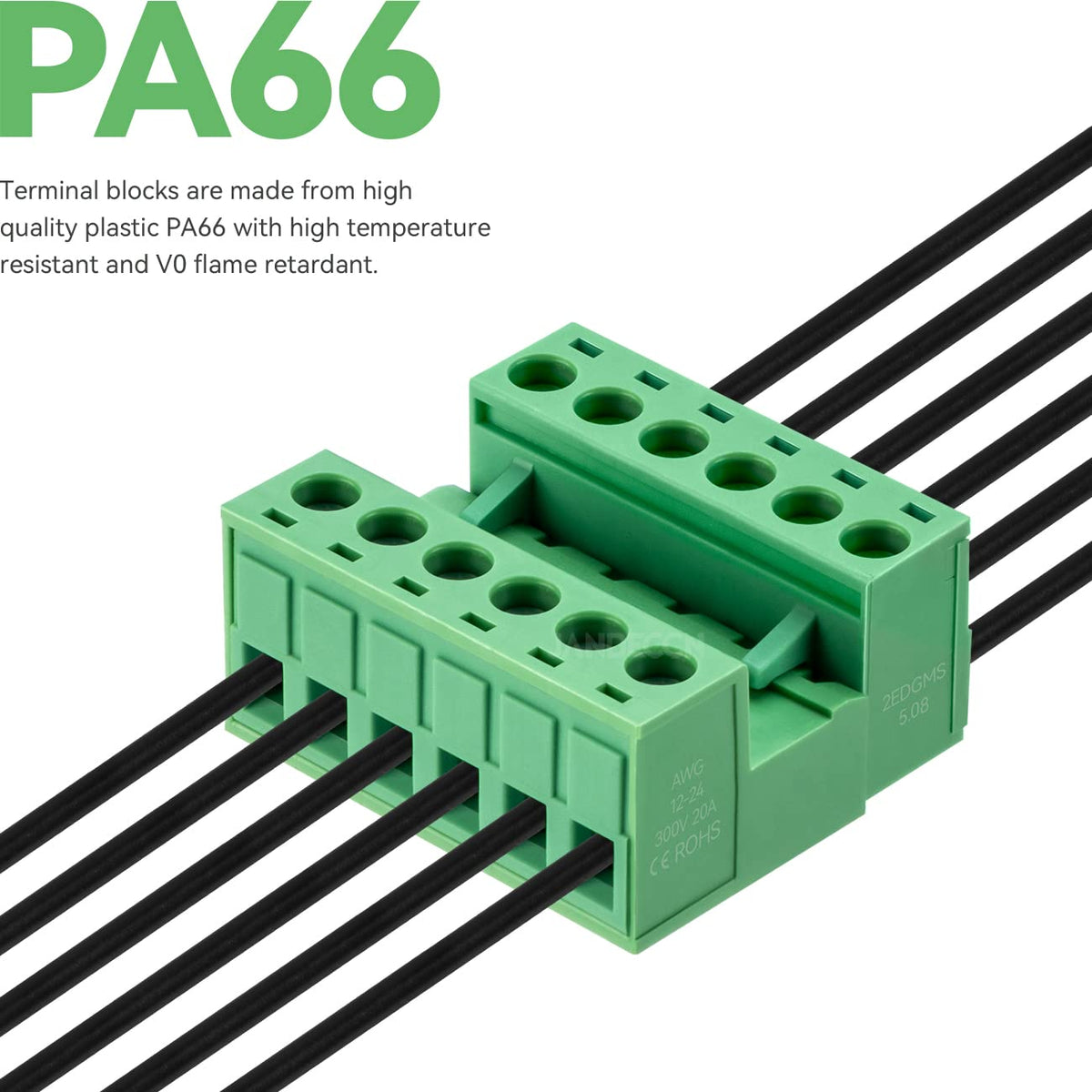 10 Sets 6 Pin 5.08mm PCB Screw Terminal Block Phoenix Connectors