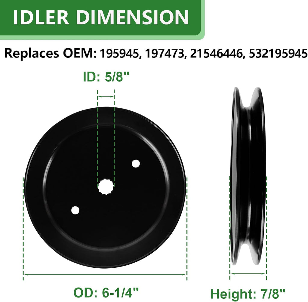 46" 48" 54" 42" Inch Deck Spindle Assembly Replaces Husqvarna 187292 532187281 587819701 with Pulley 195945