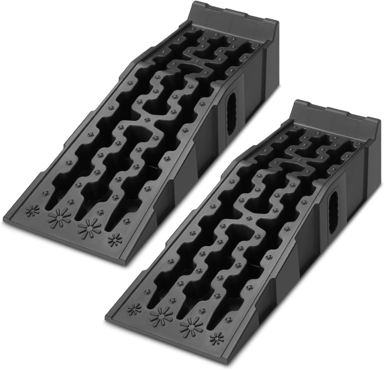 6.7" Car Lift Ramp, 9.6" Working Width, 2-Pack Vehicle Parking Ramp Stand - 7.2T G.V.M Capacity, Multifunctional