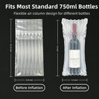 Wine Bottle Travel Protector Bags, 10 Pcs Inflatable Wine Shipping Sleeves