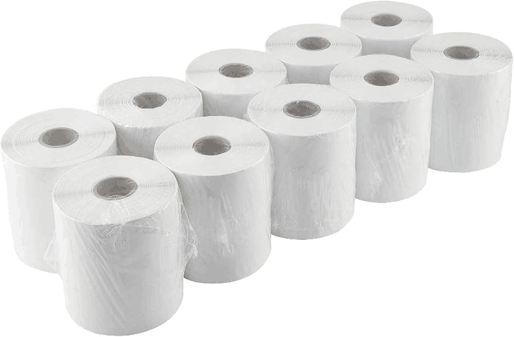 2500 PCS 4"x 6" Thermal Shipping Labels, White Perforated & Strong Adhesive Direct Thermal Labels (250 Labels/Roll)