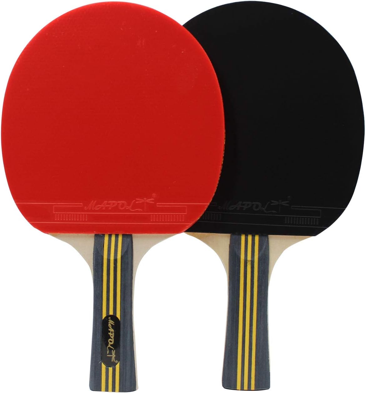 Ping Pong Paddles Set of 4, 4 Ping Pong Paddles and 8 Balls with Case