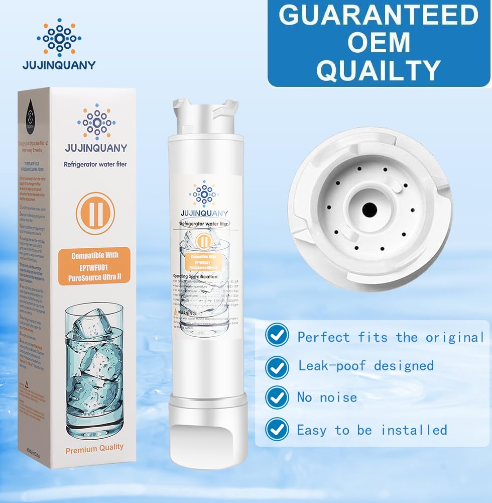 EPTWFU01 Water Filter Replacement Compatible for EPTWFU01, EWF02, Pure Source Ultra II, Puresource Ultra 2, SCWFTCTO