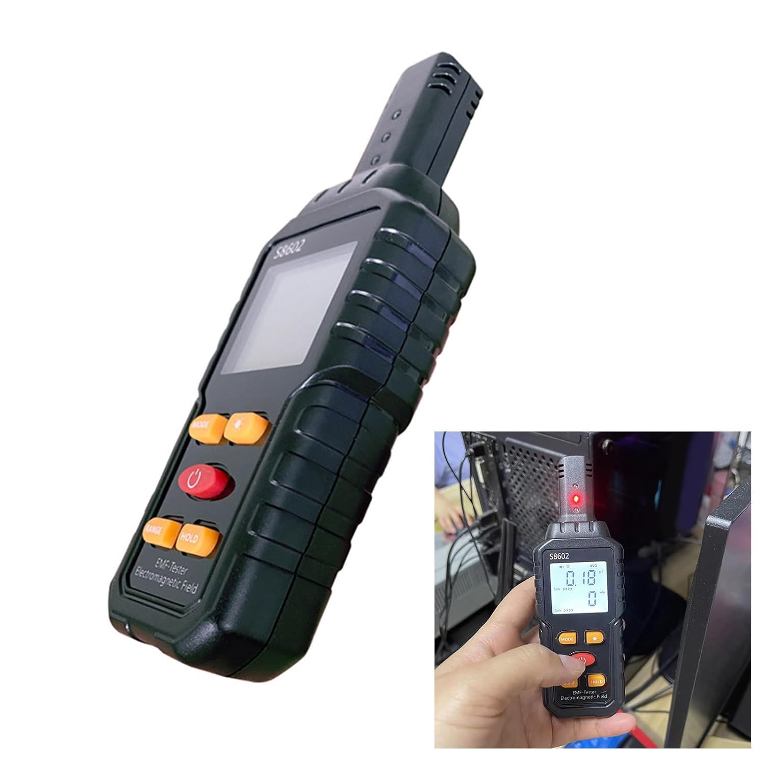 WOFALO Geiger Counter,Nuclear Radiation Detector Professional Accuracy Radioactive Detector Data Tester Marble
