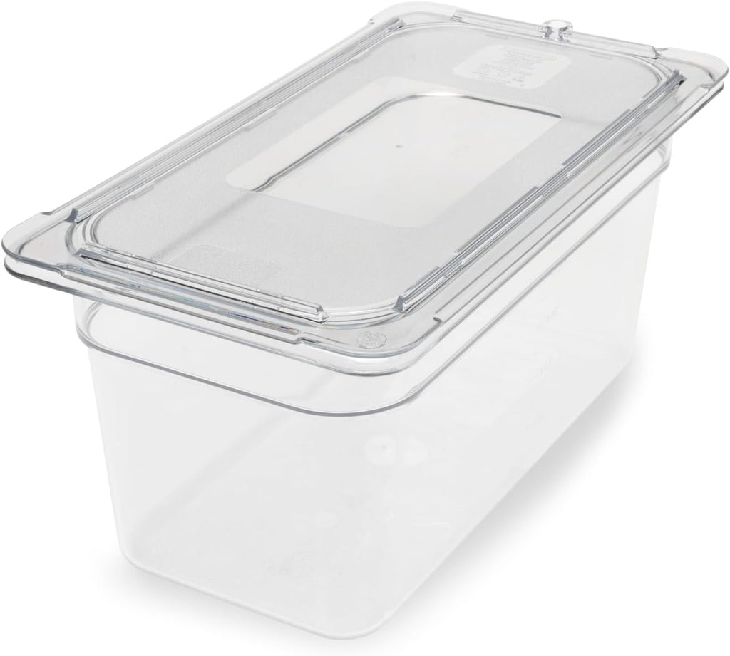 Plastic Food Pan 1/4 Size 4 Inches Deep Clear