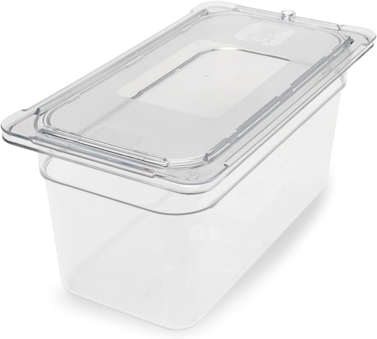 Plastic Food Pan 1/4 Size 4 Inches Deep Clear