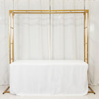 Efavormart 6x6ft Gold Square Wedding Arch, Heavy Duty Double-Frame Metal Backdrop Stand, Rust-Proof Freestanding