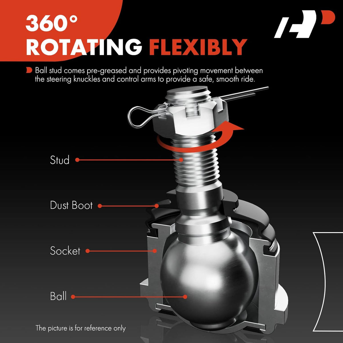 A-Premium Front Lower Ball Joint Forge Steel Compatible with Ford & Lincoln