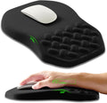 Ergonomic Slope Mouse Pad Wrist Support, Wrist Rest Mousepad for Carpal Tunnel Pain Relief with Massage Bulge and