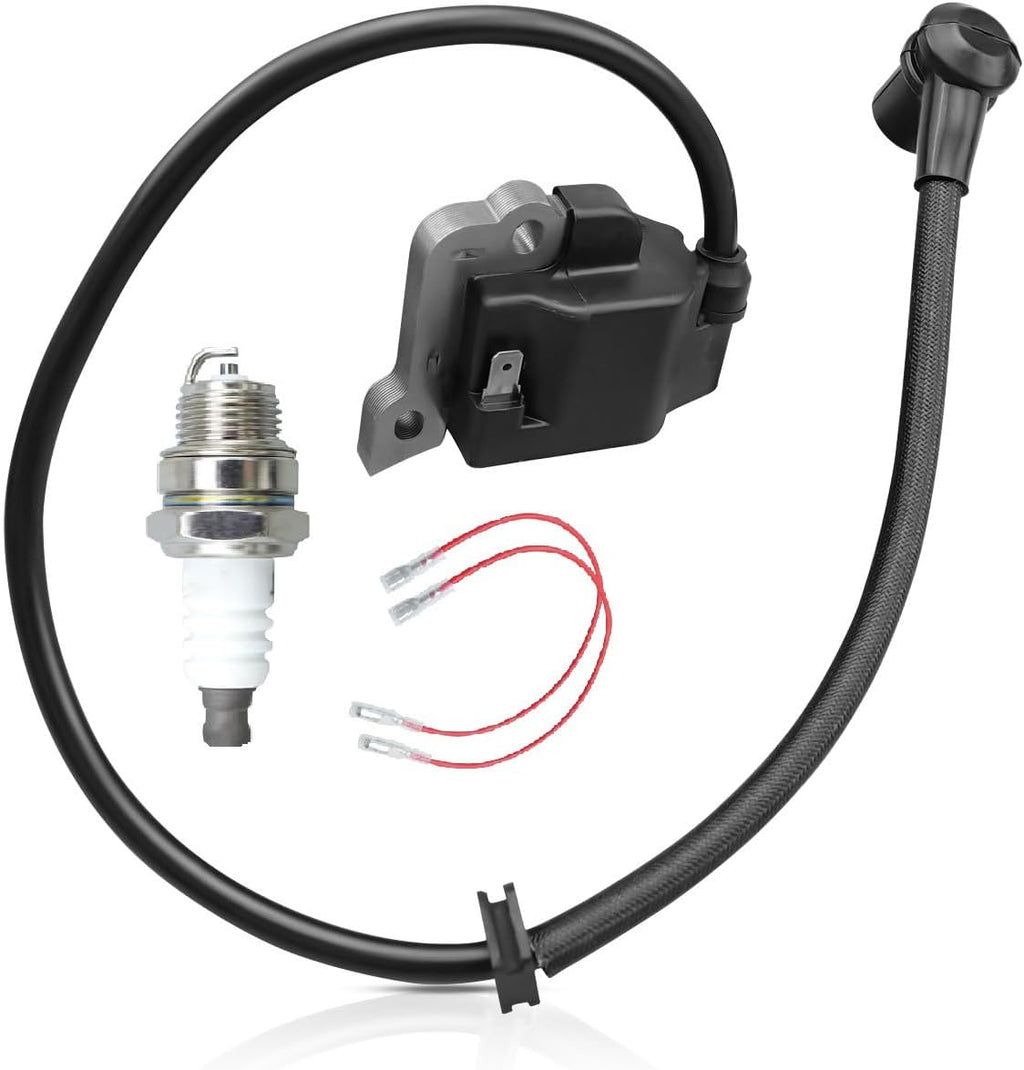 Ignition Coil Spark Plug Kit Fit for Husqvarna 501424329 Poulan Pro PR48BT