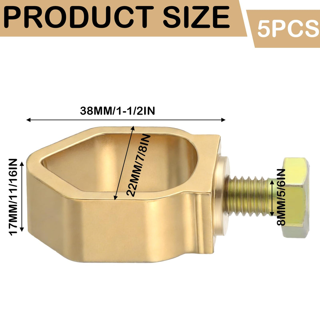ElaraBerry 5 Pack Copper Ground Rod Clamp for 1/2''- 5/8'' Grounding Rods