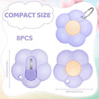 8 Pack Mini Box Cutter Retractable Flower Utility Knife, Purple