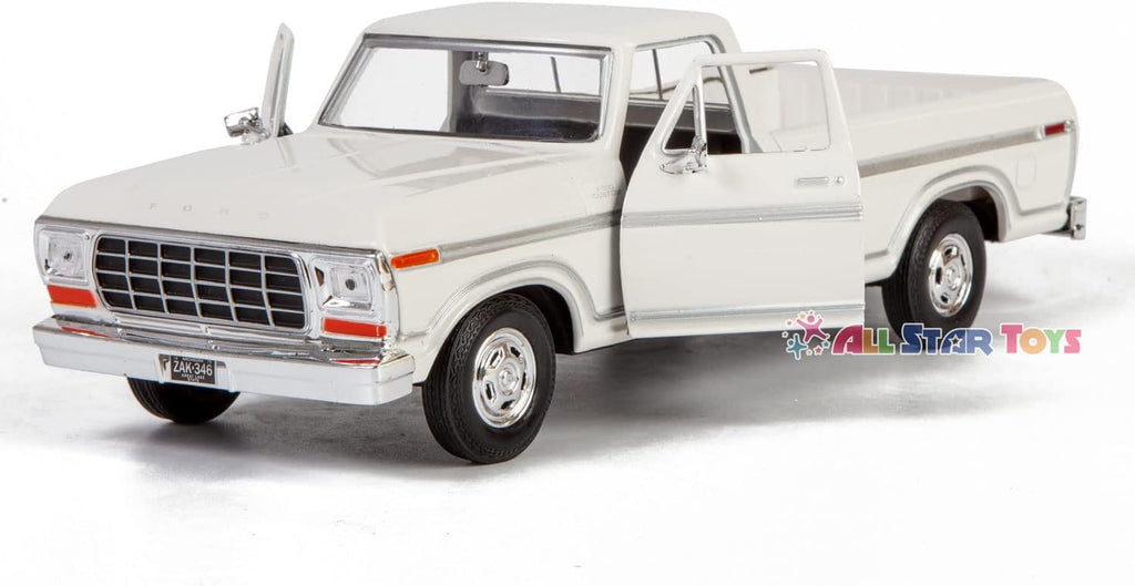 1979 Ford F-150 Pickup Classic F150 Pick Up Truck 1:24 Diecast Collectible Model Car White 79346 All Star Toys Exclusive