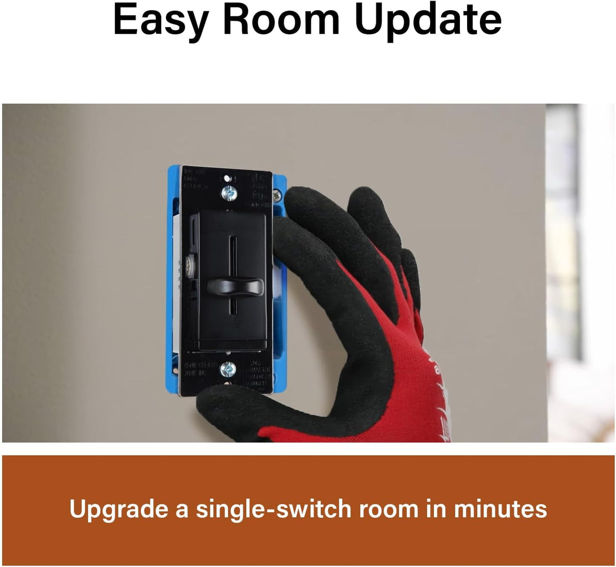 Legrand LS Series 450W LED Dimmer Light Switch Single Pole Black 1 Pack
