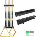 Pool Cue Rack Wall Mounted Rack Billiard Cue Wall Rack Cue Rest Cue Stick Holder for Pool Cue Set