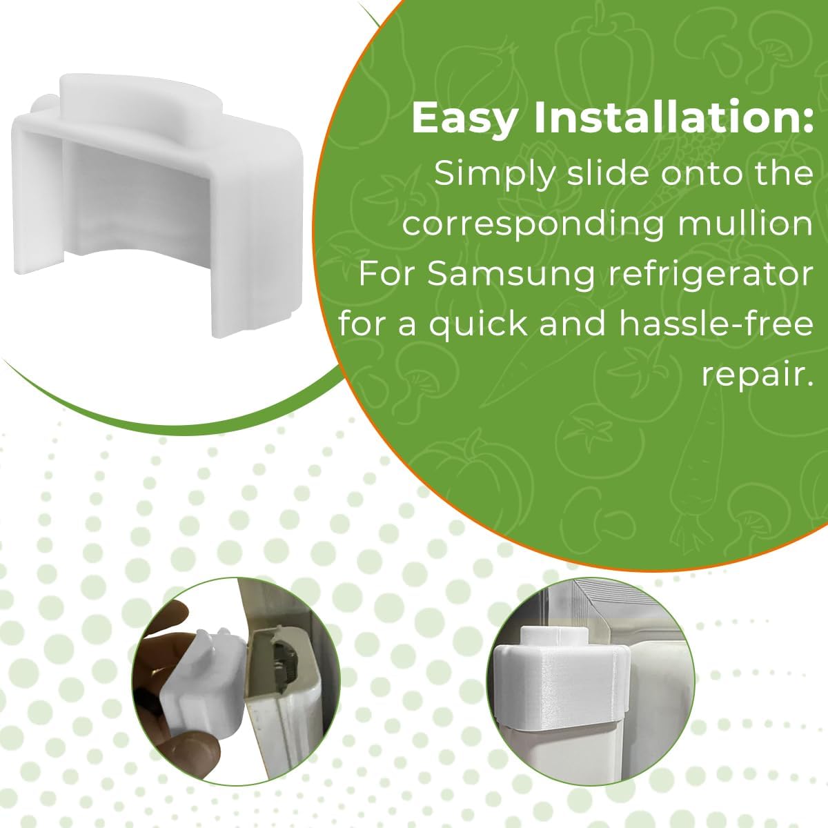 for Samsung Refrigerator Door Flipper (mullion) Repair RF28HDEDBSR