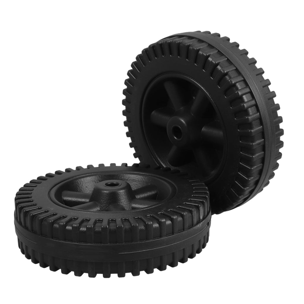 2 Pack 6 Inch BBQ Grill Wheels Replacement Kit, Black Hdpe