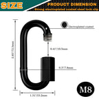 30 PCS 2.85IN(M8) Quick Link, Heavy Duty Locking Connector Rated 1600 Lbs