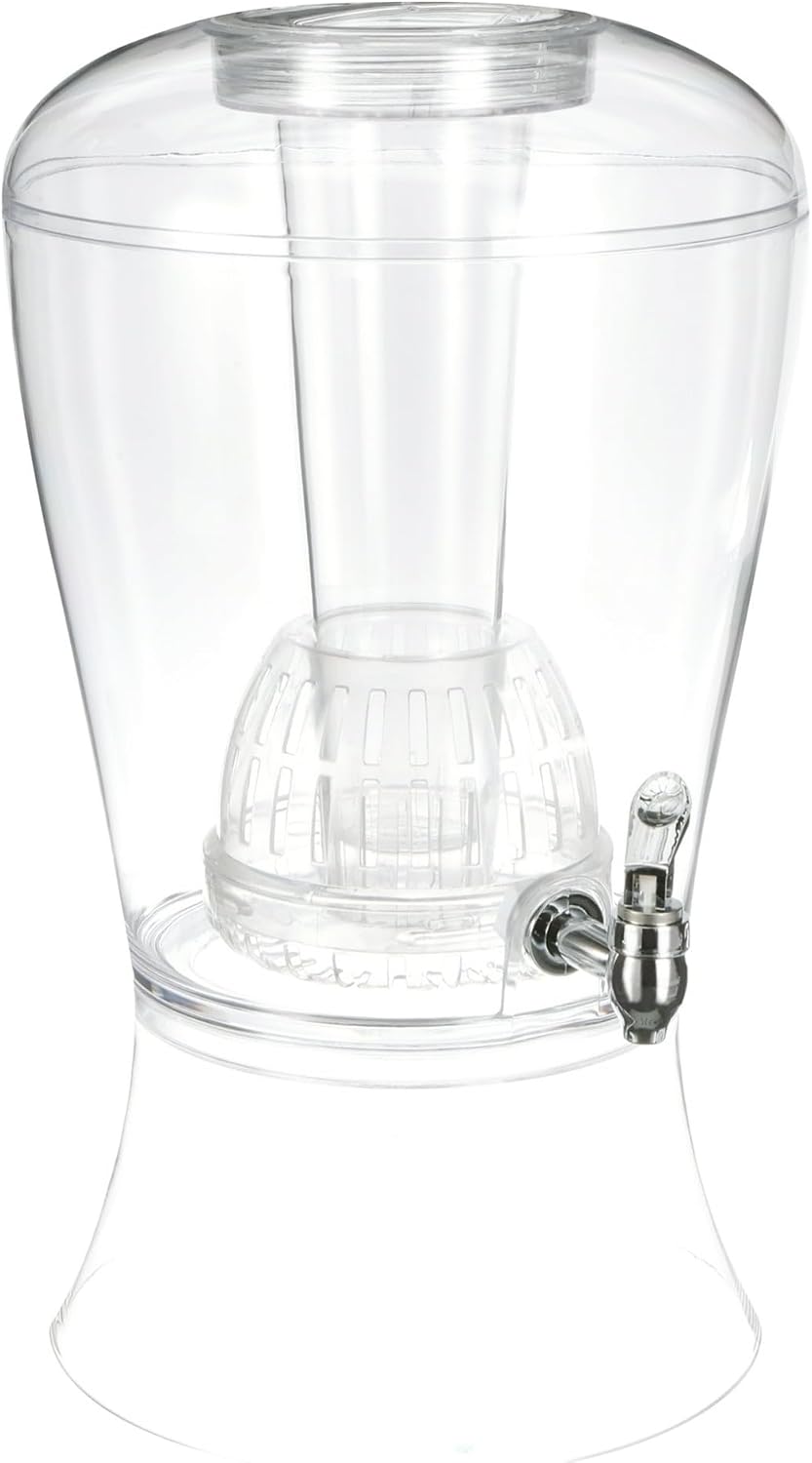 3 Gallon Beverage Dispenser With Ice Cylinder And Fruit Infuser