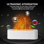 Essential Oil Diffuser, Fireplace Flame Fire Oil Diffuser, 150ml Ultrasonic Cool Mist Aromatherapy Humidifier, Scent