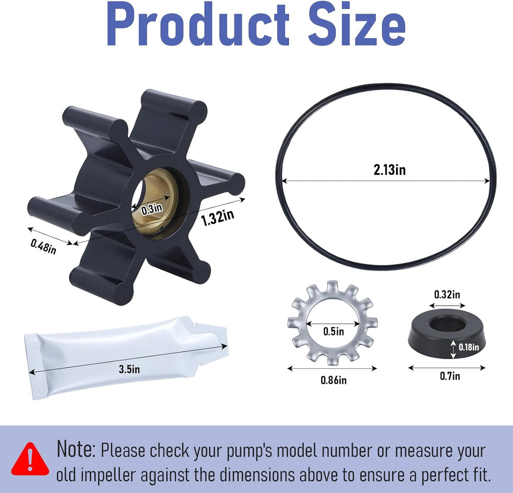 Pump Impeller Repair Kit FP003414S Fit for Flotec Pentair Shurflo