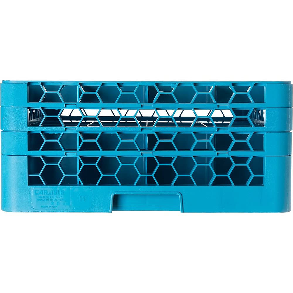 Opticlean Glass Rack 16 Compartments with 3 Extenders for Kitchens and Restaurants, Plastic, 19.875 x 19.875 x 8.5