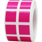Hot Pink 1/2" Inch Square Adhesive Labels 1,000 Color Coding Dot Stickers for Efficient Inventory Management