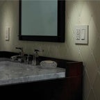 Lutron Claro Light Switch Cover Plate, 2 Gang Wallplate, Satin