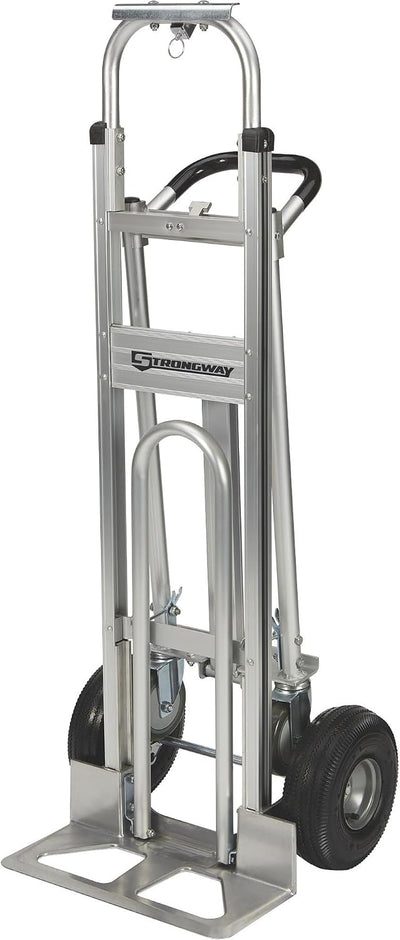 3-in-1 Aluminum Hand Truck and Platform Cart, 550-Lb. Upright | 770-lb. platform capacity, 10in. pneumatic wheels
