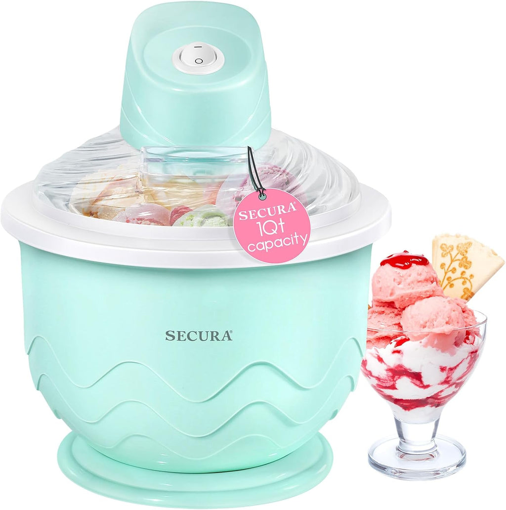 Ice Cream Maker, DIY Visualization Electric for Gelato & Sorbet 1QT