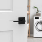 Casey Passage Door Lever, Matte Black