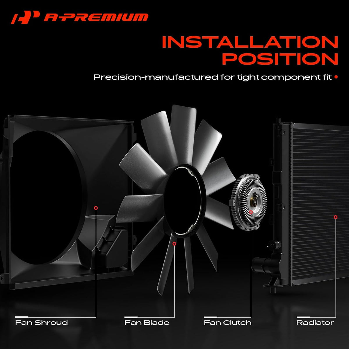 A-Premium Engine Radiator Cooling Fan Blade Compatible with Ford, Mercury