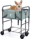 SILJOY Elevated Dog Bathtub, Adjustable Folding 3-in-1 Grooming Tub