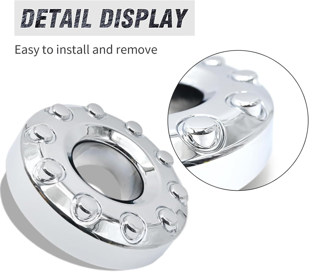 5C3Z1130NA 10 Lug Front Wheel Center Hub Cap Cover Replacement for 2005-2017 Ford F450 F550 Super Duty DUALLY, Chrome