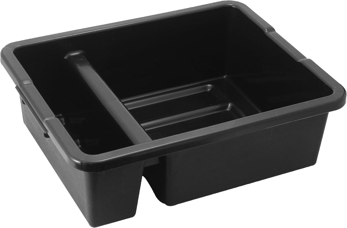 7" White Divided Bus Box / Dish Tub