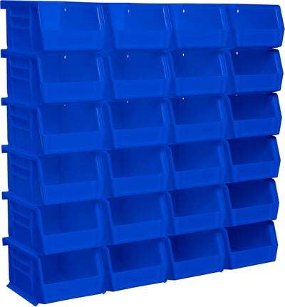 AkroBins Plastic Storage Bins, 5"x4"x3", Blue, 24-Pack
