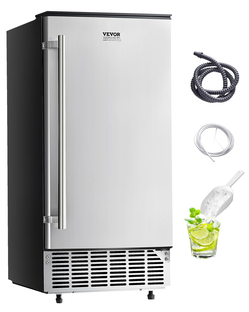 Undercounter Built-in Ice Maker, 80 Lbs/Day Under Counter Machine