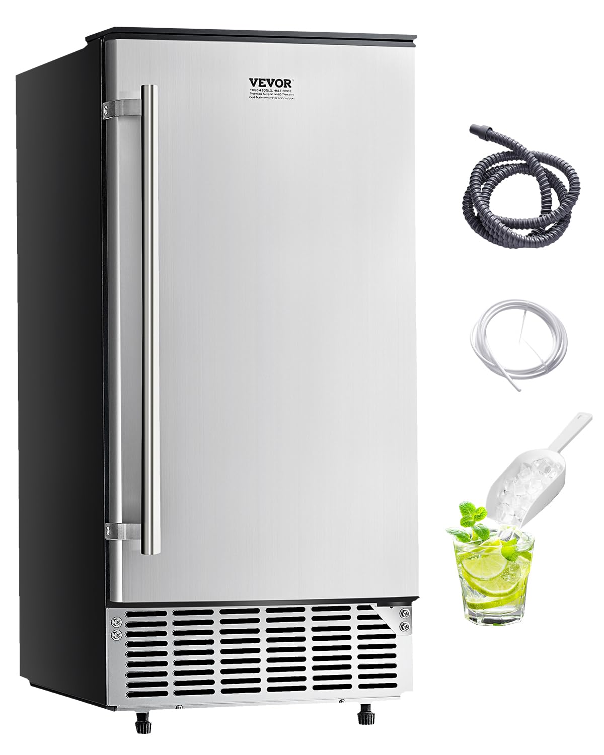 Undercounter Built-in Ice Maker, 80 Lbs/Day Under Counter Machine