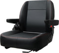 Universal Forklift Seat,Riding Lawn Mower Seat with Armrest,Tractor Seat with Micro Switch and Safety Belt,Storage