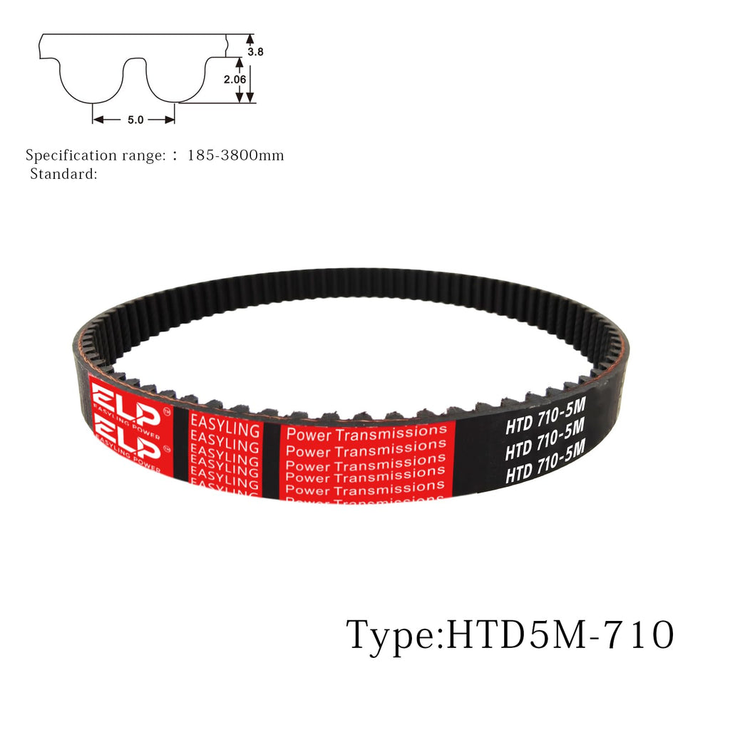 EASYLING Power 710-5M-15 Endless Loop Rubber 5M Synchronous Belt