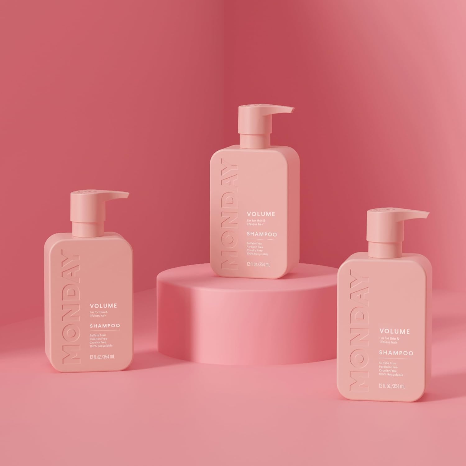 Volume Shampoo + Conditioner Set (2 Count) 12 oz. For Thin, Fine, and Oily Hair Made with Coconut Oil, Ginger